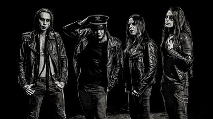 Promotional photograph of El grupo sueco de heavy metal Deathstars.