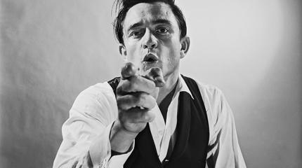Promotional photograph of Johnny Cash.
