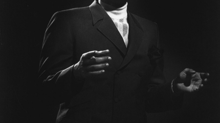 Fotografía promocional de Foto de Marvin Gaye en blanco y negro