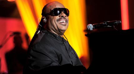 Promotional photograph of Stevie Wonder.