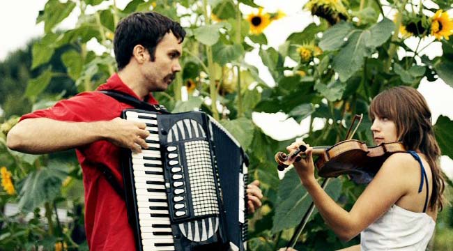 Promotional photograph of A Hawk and a Hacksaw.