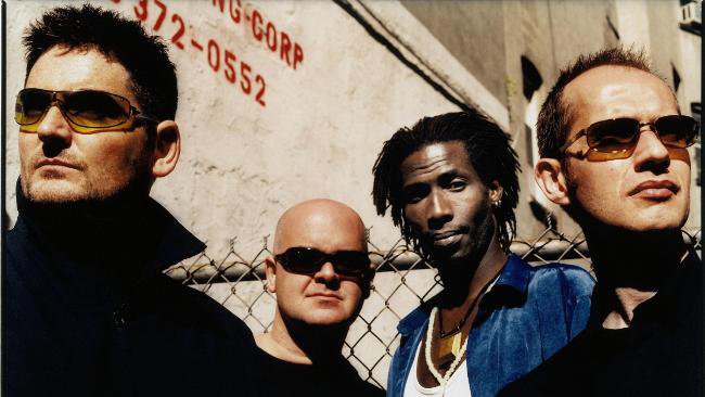 Promotional photograph of Afro Celt Sound System.