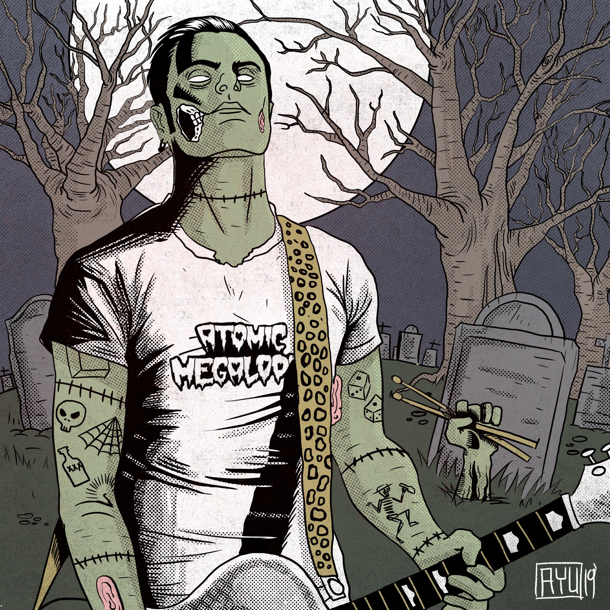 Fotografía promocional de Atomic Megalodón