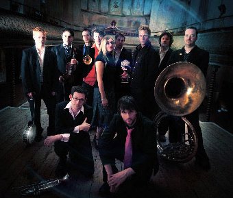 Promotional photograph of Bellowhead.