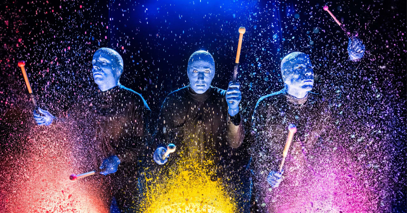 Promofoto von Blue Man Group.
