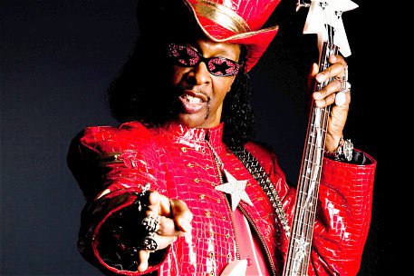 Promotional photograph of Bootsy Collins.