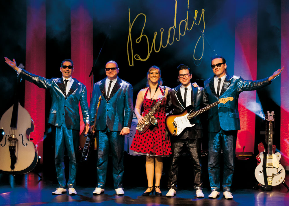 Promotional photograph of Buddy in concert - Die Rock'n'Roll-Show.