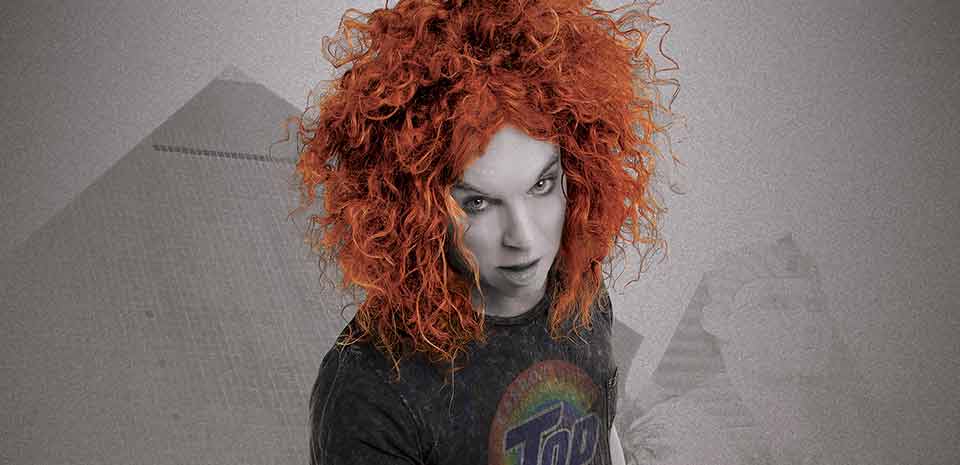 Promofoto von Carrot Top.