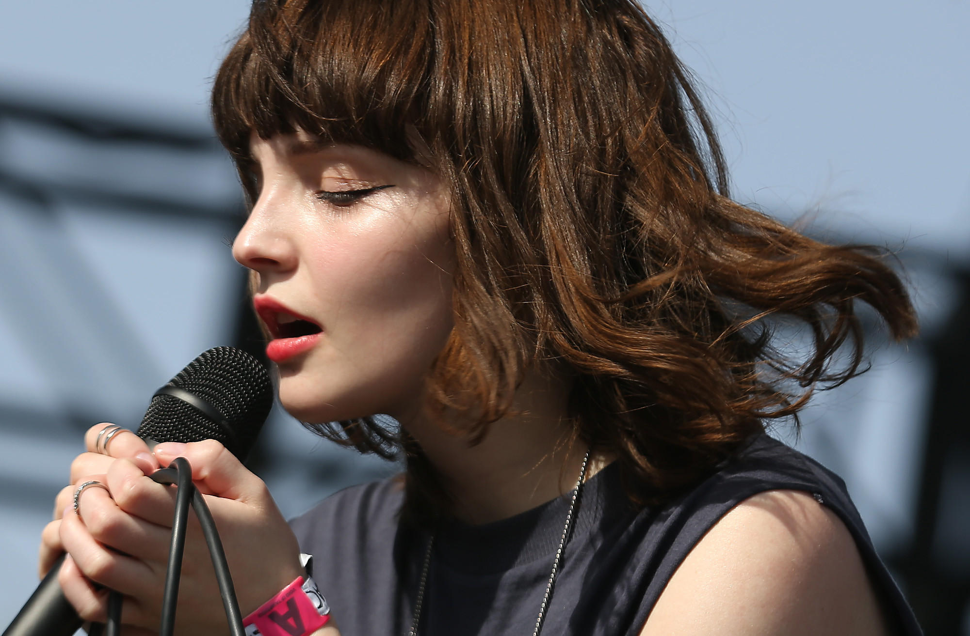 Promotional photograph of Chvrches.