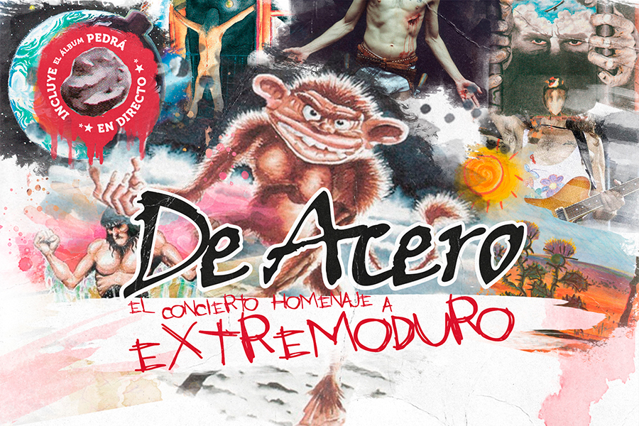 Fotografía promocional de De Acero, tributo a EXTREMODURO