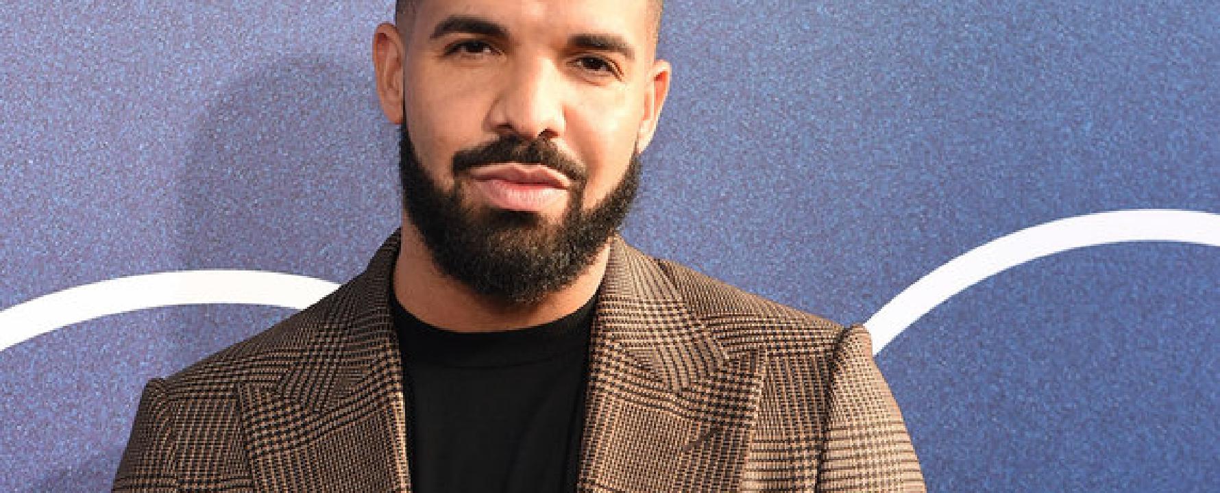Promotional photograph of Drake.