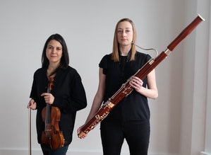 Promotional photograph of Erica Dicker and Dana Jessen.
