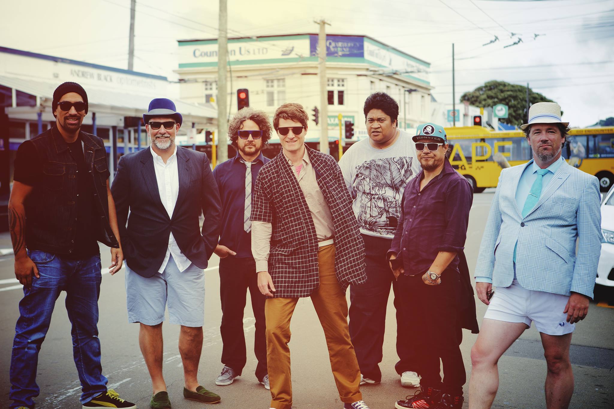 Promotional photograph of Fat Freddy's Drop.
