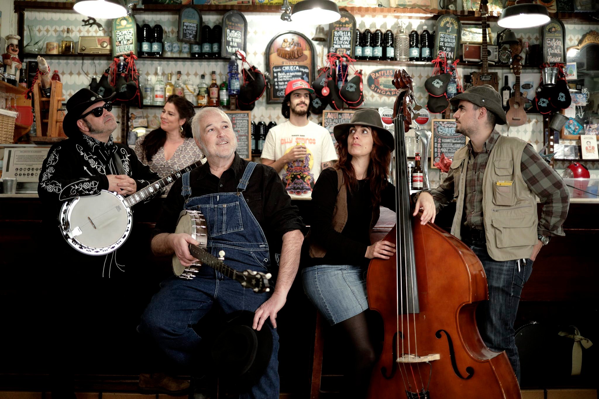Fotografía promocional de Gran Bob y Los leones del bluegrass