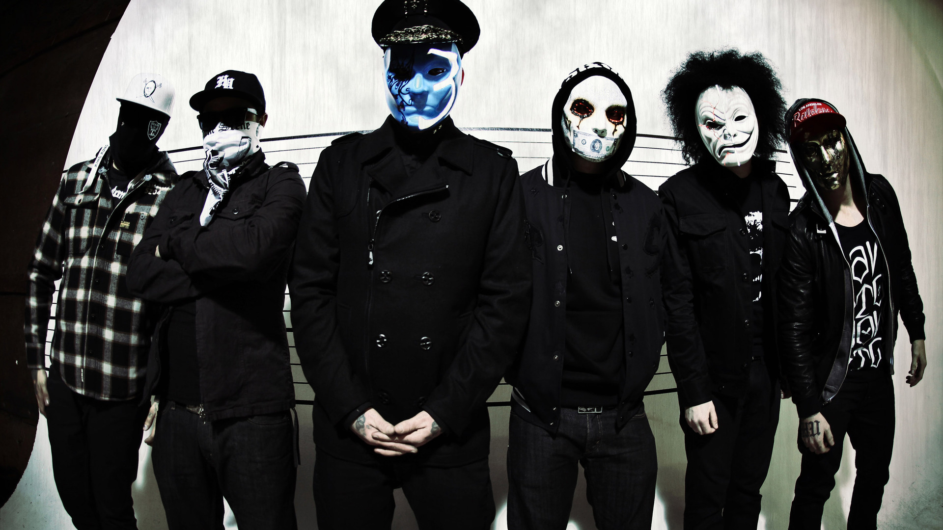 Fotografía promocional de Hollywood Undead