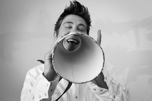 Promotional photograph of k.d. lang.