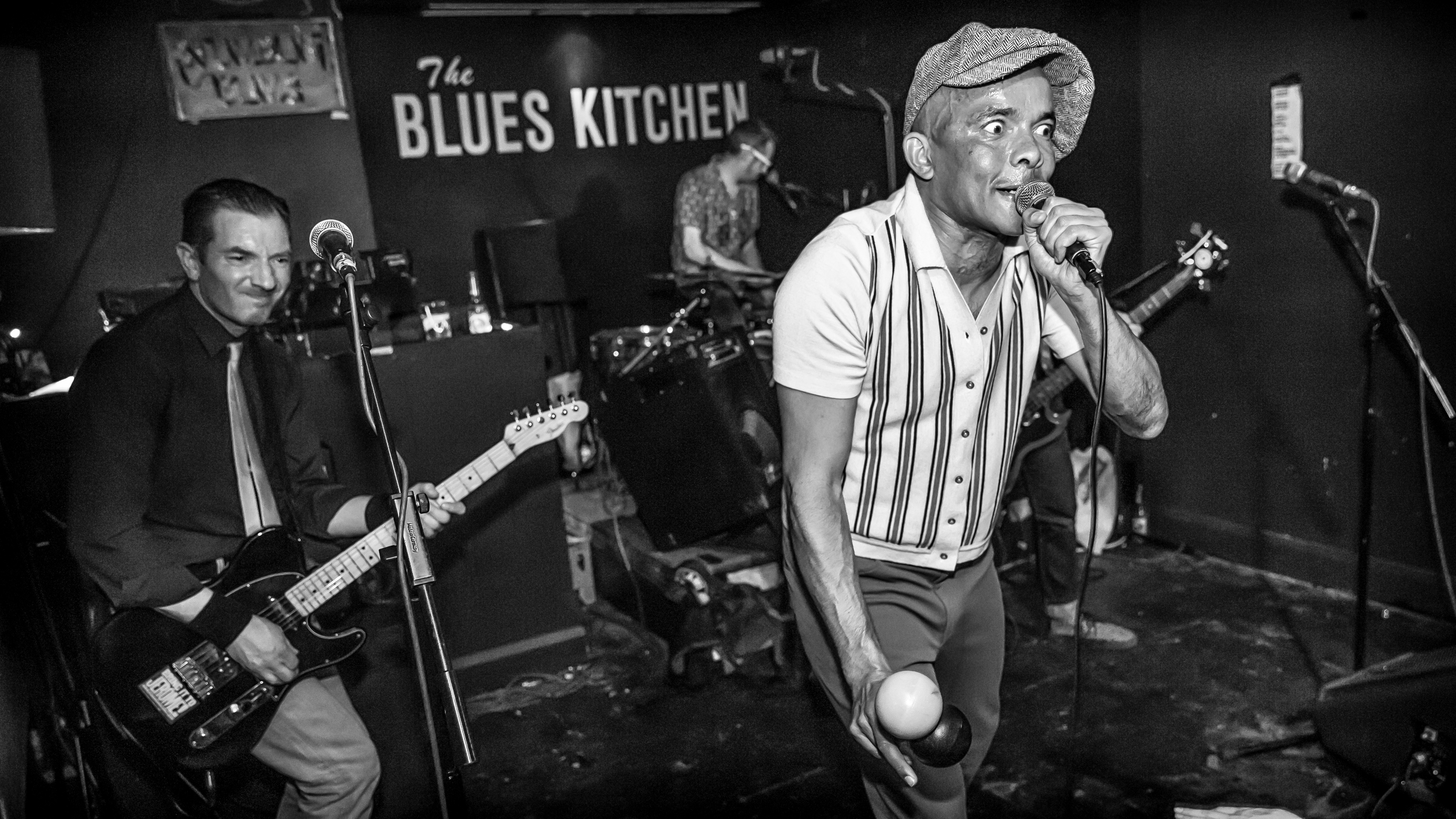 Promotional photograph of King Salami and The Cumberland 3.