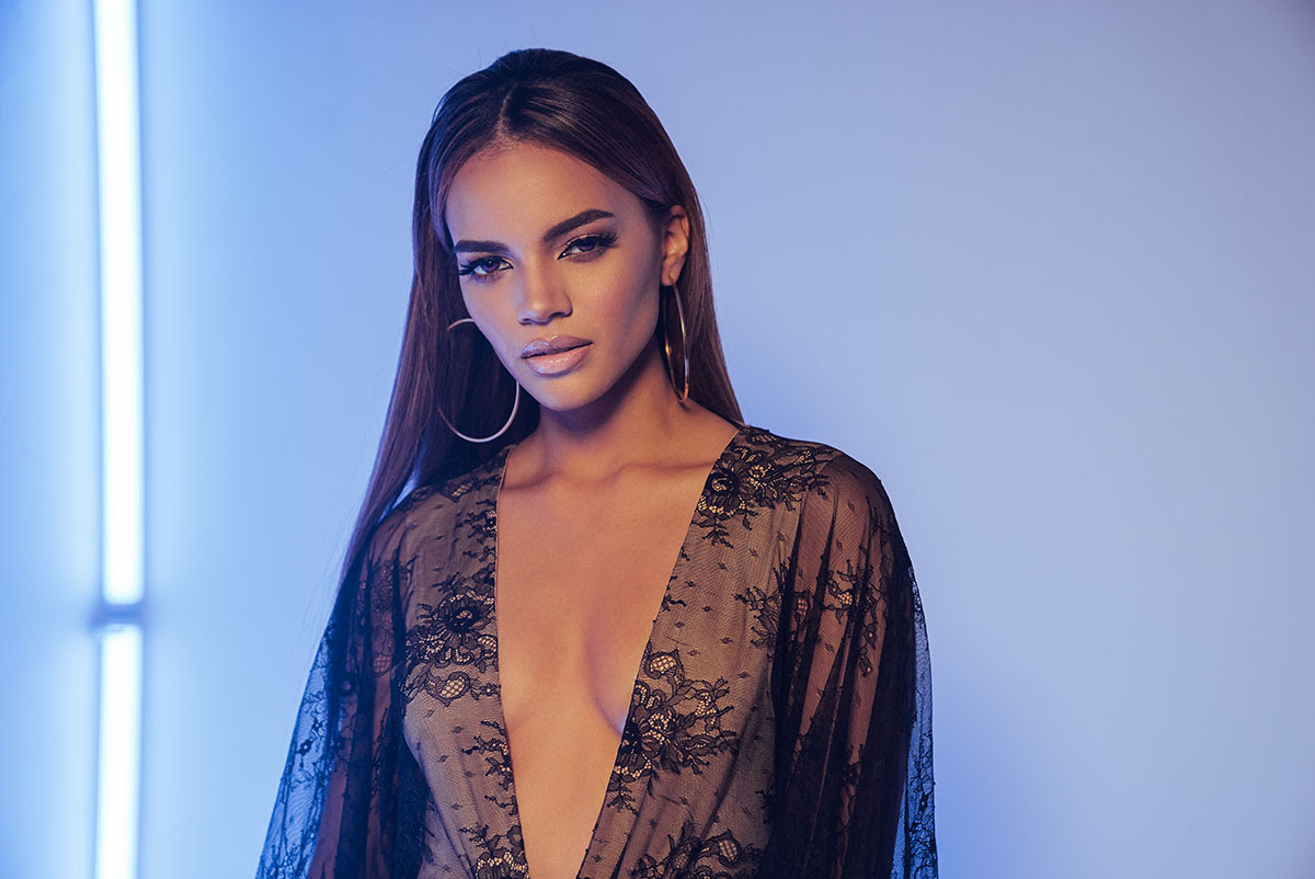Promotional photograph of Leslie Grace.