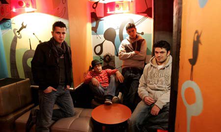 Promotional photograph of Los Marcianos.