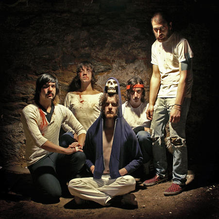 Promotional photograph of Man Man.