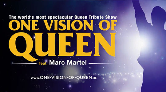 Fotografia promozionale di One Vision of Queen feat. Marc Martel.