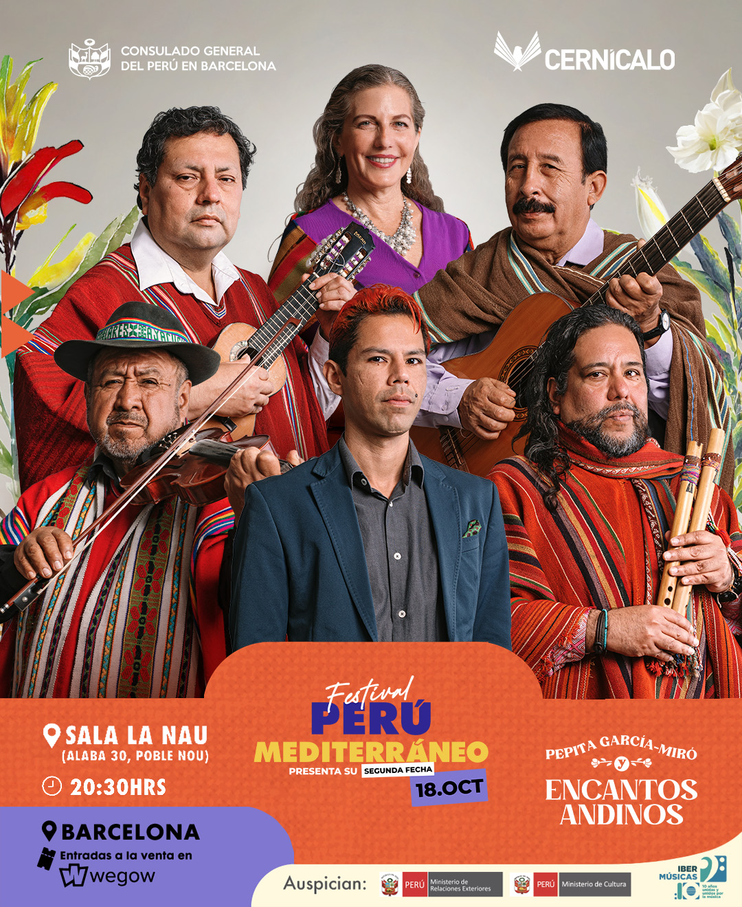 Fotografía promocional de Pepita García Miró y Encantos Andinos