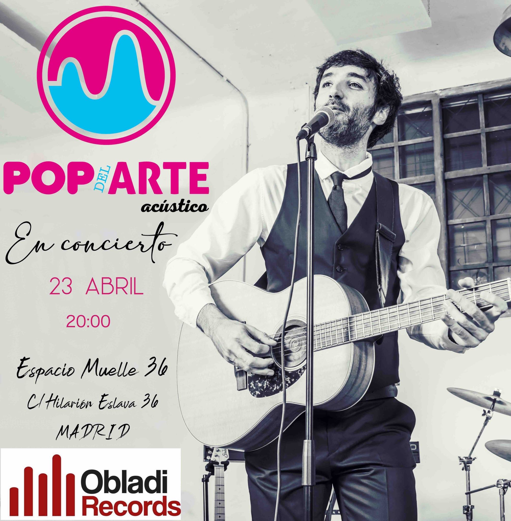 Fotografia promocional de Pop del Arte en acustico.