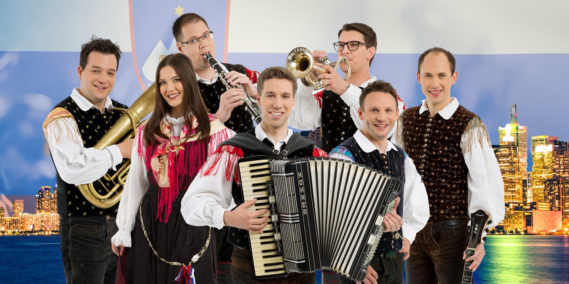 Promotional photograph of Concierto de Saso Avsenik und seine Oberkrainer en Dingolfing.