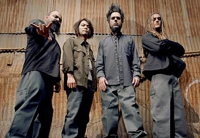 Promotional photograph of Static X.