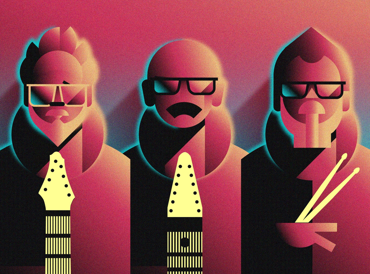 Photographie promotionnelle de Concierto de Stick Men en Eugene.