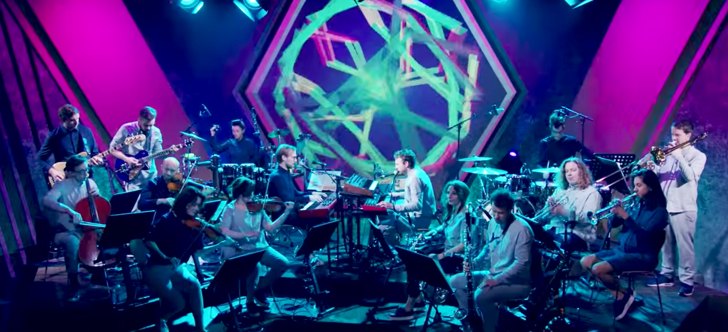 Promotional photograph of The Daft Punk Orchestra.