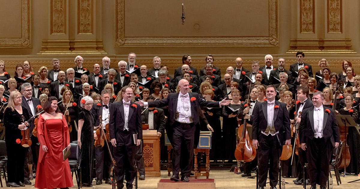 Promotional photograph of Concierto de Handel + The Masterwork Chorus and Orchestra en New York.