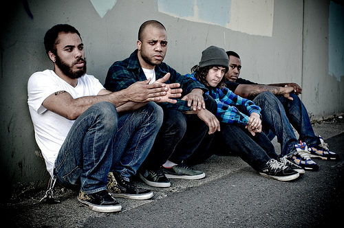 Promotional photograph of Trash Talk.