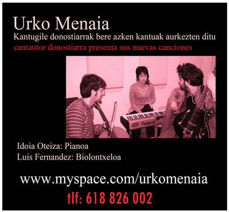 Fotografia promocional de Urko Menaia.