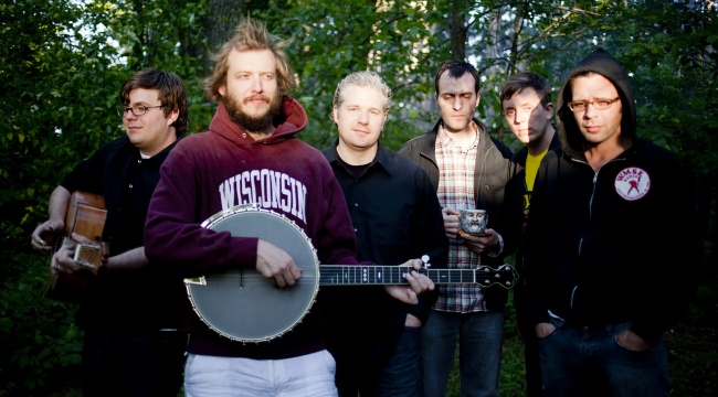 Promotional photograph of Volcano Choir.