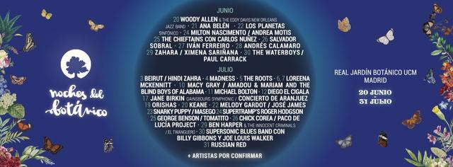 Cartel Noches del Botánico 2019