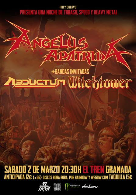 Angelus Apatrida + Abductum + Witchtower en Granada.
