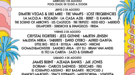 Cartel Arenal Sound 2018 por días