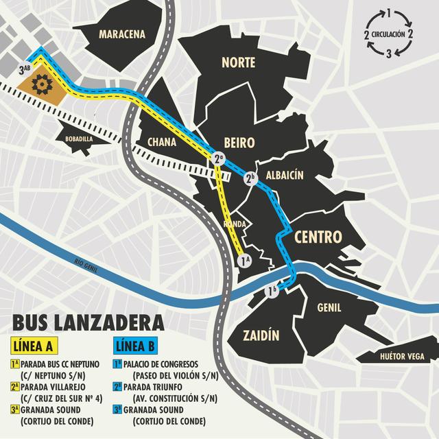 Mapa bus lanzadera