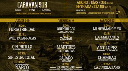 Horarios Caravan sur Fest. 3 días