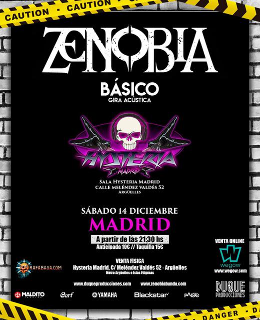 Concierto acústico de Zenobia en Madrid