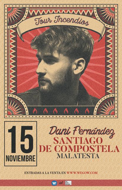 Concierto de Dani Fernández en Santiago de Compostela (A Coruña)