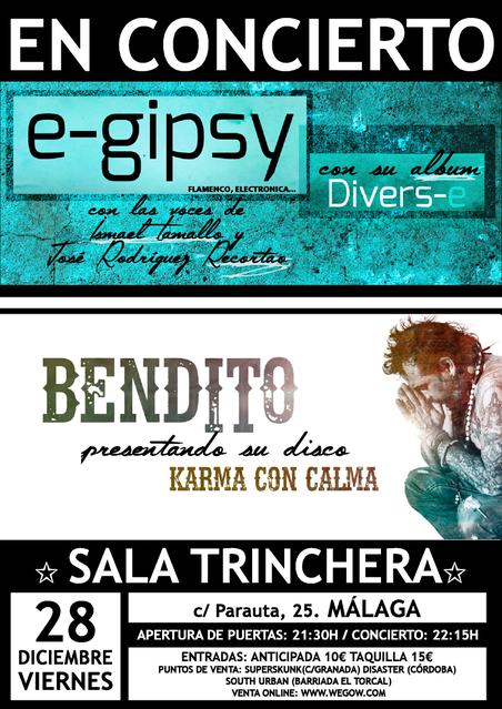 Concierto de E-Gipsy y Bendito en Málaga