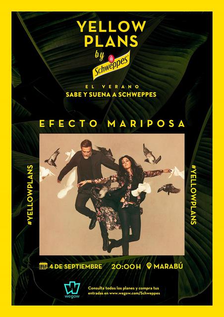 concierto de Efecto Mariposa en Yellow Plans by Schweppes