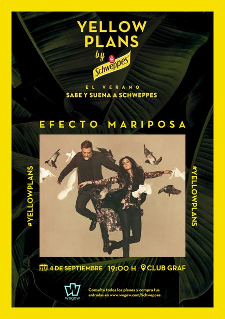 concierto de Efecto Mariposa en Yellow Plans by Schweppes
