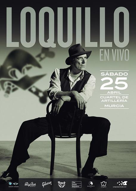 Cartel Oficial concierto Loquillo en Murcia.
