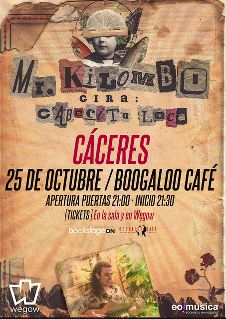 Concierto de Mr. Kilombo en Cáceres