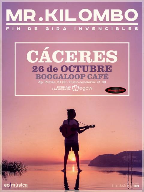 Concierto de Mr. Kilombo en Cáceres