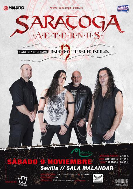 Concierto de Saratoga en Sevilla - Sala Malandar