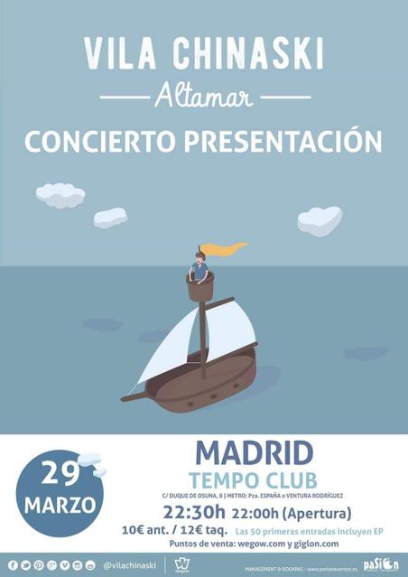 Concierto de Vila Chinaski en Madrid